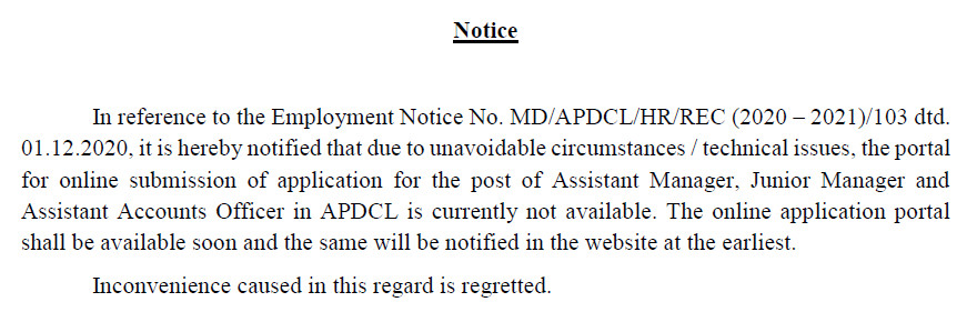 APDCL Notice