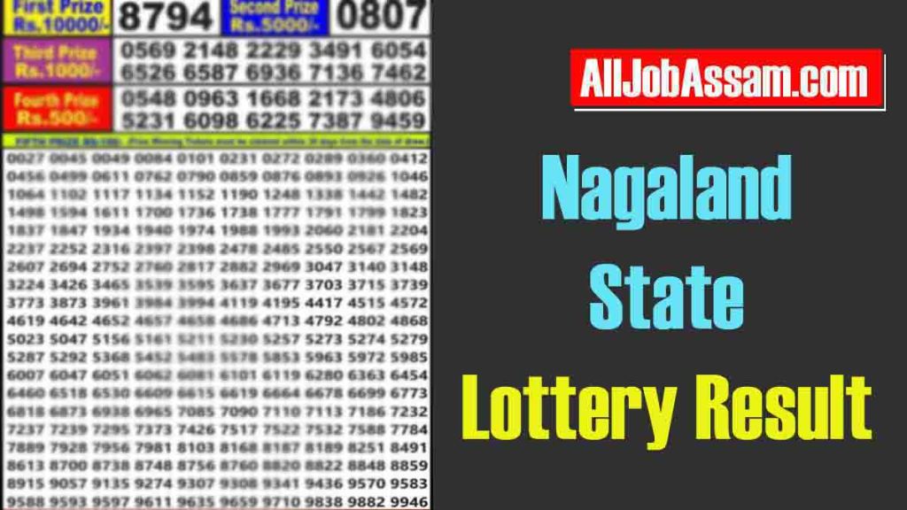 Nagaland State Lottery Result 29.4.2023