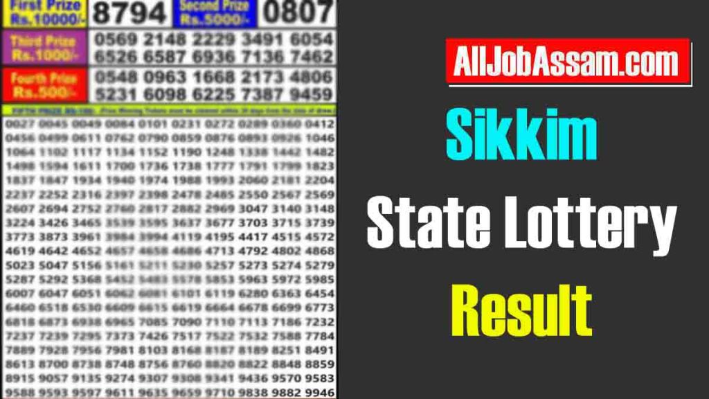 Sikkim State Lottery Result 28.4.2023: Check Today’s 1 PM, 6 PM, and 8 PM List