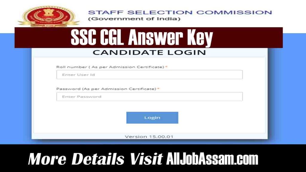 SSC CGL Answer Key 2023 Tier-1 Released, Check From Here